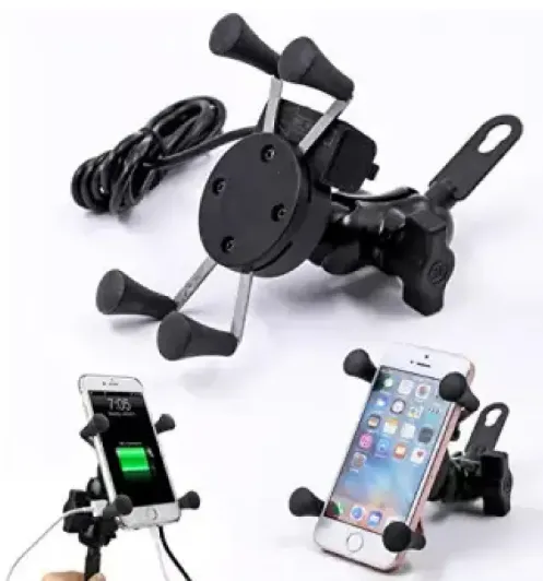 Bike mobile holder hot sale with charger price